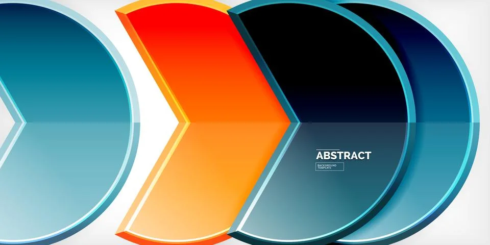 Trendy round shapes with triangular angle design element. Vector Illustration Ilustração Stock