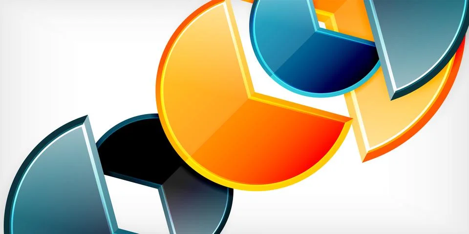 Trendy round shapes with triangular angle design element. Vector Illustration Ilustração Stock