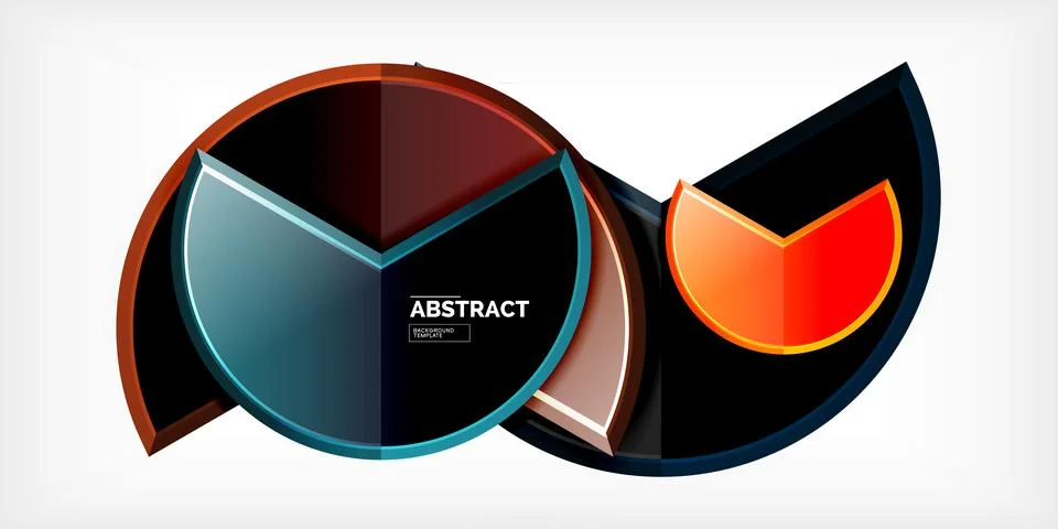 Trendy round shapes with triangular angle design element. Vector Illustration Illustrazione stock