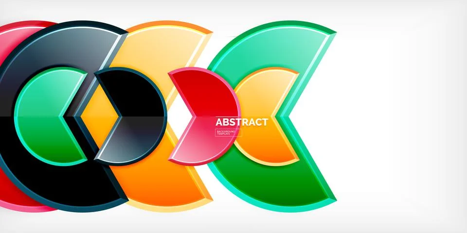 Trendy round shapes with triangular angle design element. Vector Illustration イラスト素材