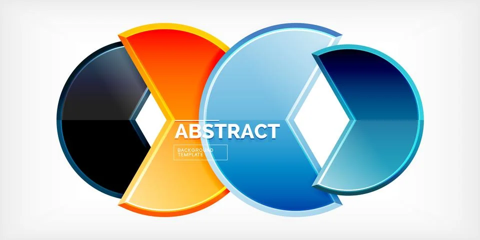 Trendy round shapes with triangular angle design element. Vector Illustration Ilustração Stock