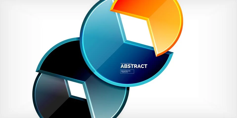 Trendy round shapes with triangular angle design element. Vector Illustration イラスト素材