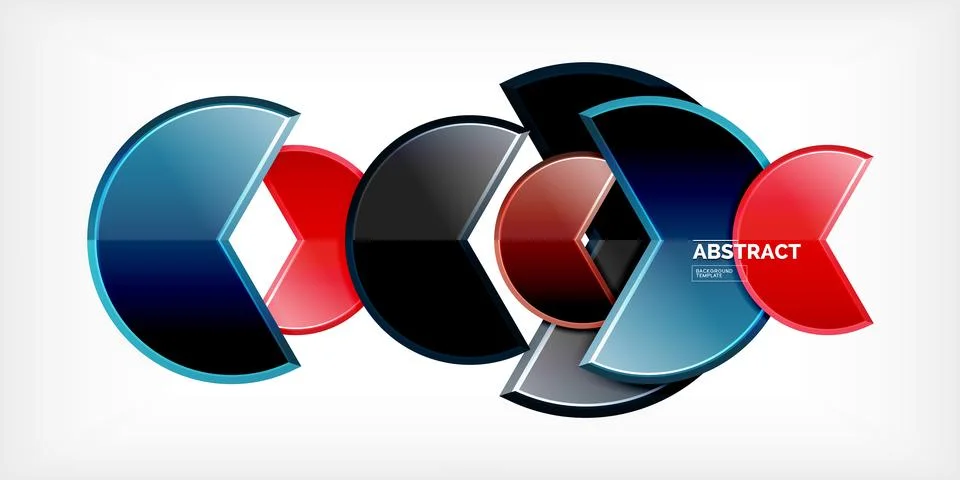 Trendy round shapes with triangular angle design element. Vector Illustration Ilustración de archivo