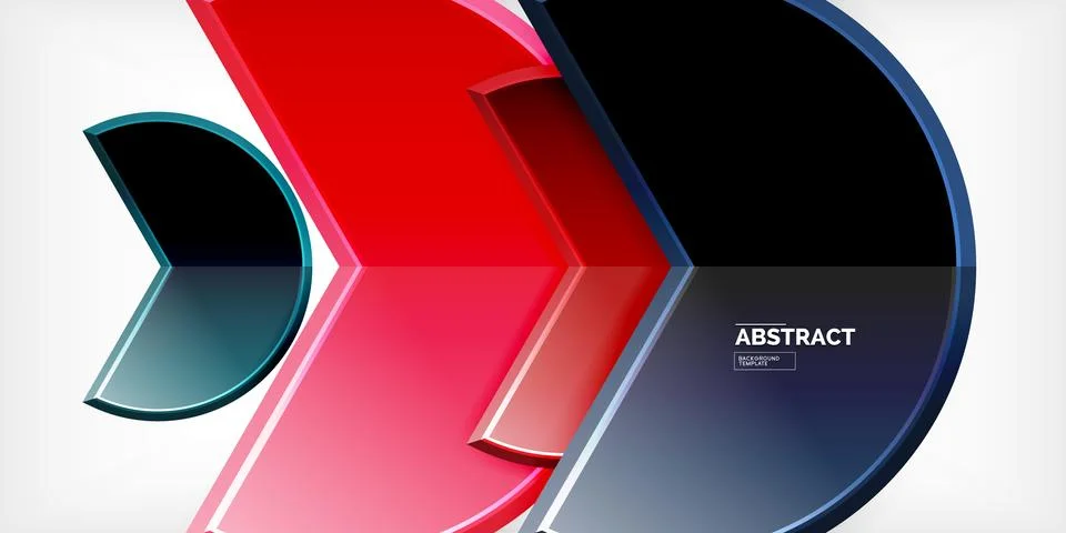 Trendy round shapes with triangular angle design element. Vector Illustration Stock Illustration