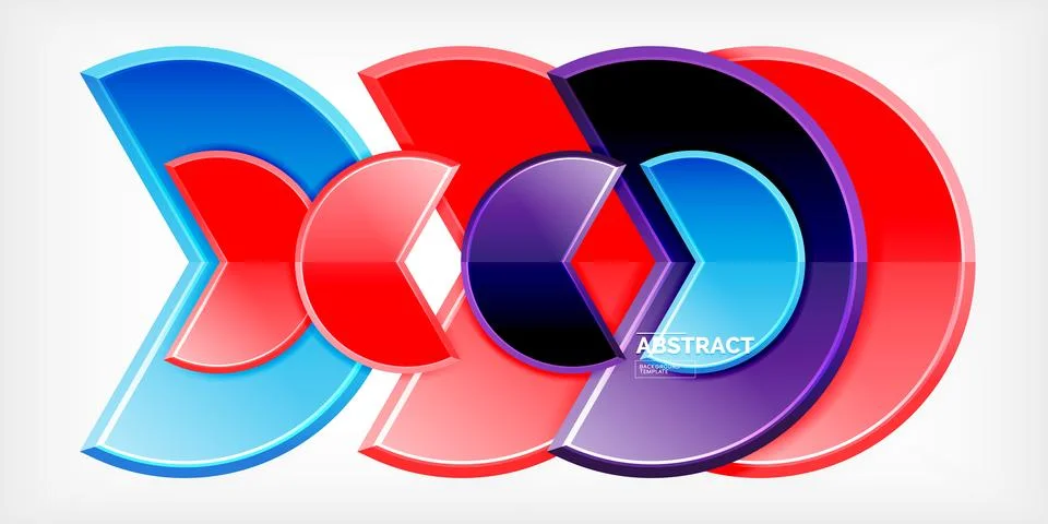 Trendy round shapes with triangular angle design element. Vector Illustration Ilustración de archivo