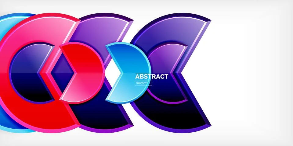 Trendy round shapes with triangular angle design element. Vector Illustration Ilustración de archivo