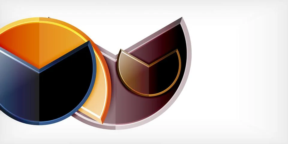 Trendy round shapes with triangular angle design element. Vector Illustration Illustrazione stock