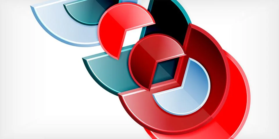 Trendy round shapes with triangular angle design element. Vector Illustration Stockillustratie