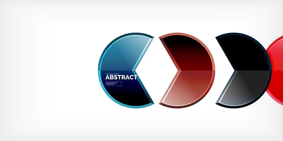 Trendy round shapes with triangular angle design element. Vector Illustration Ilustração Stock