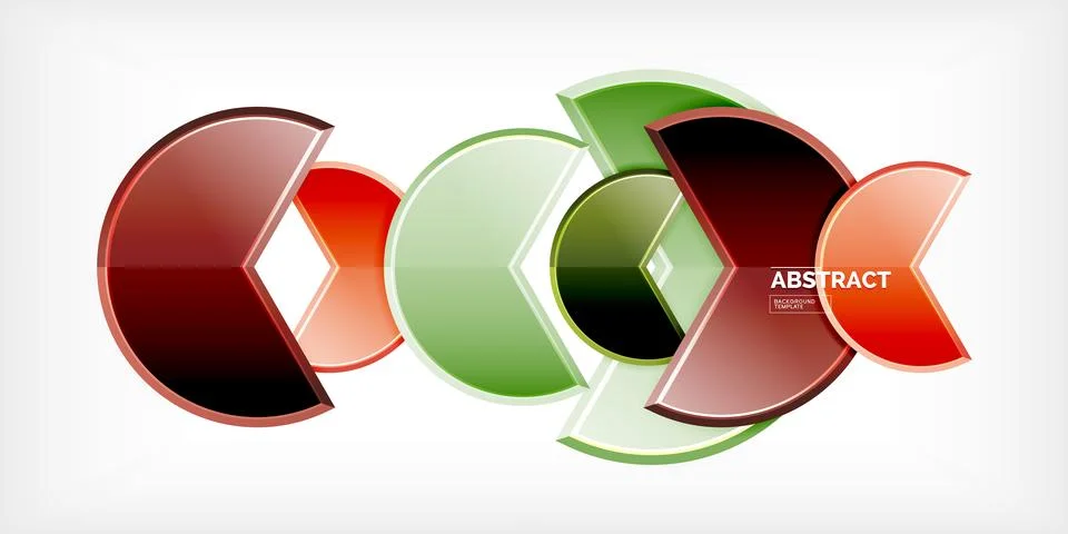 Trendy round shapes with triangular angle design element. Vector Illustration イラスト素材