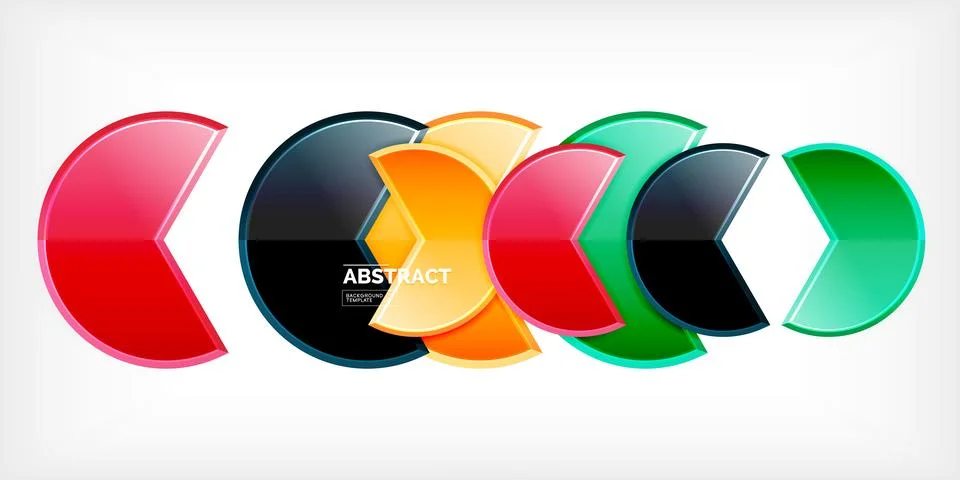 Trendy round shapes with triangular angle design element. Vector Illustration Illustrazione stock
