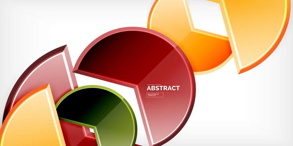 Trendy round shapes with triangular angle design element. Vector Illustration Ilustração Stock