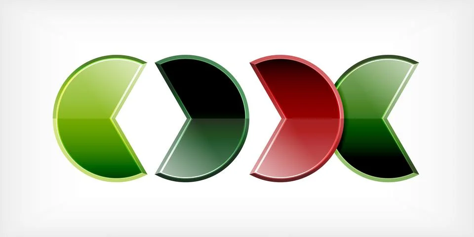 Trendy round shapes with triangular angle design element. Vector Illustration Ilustração Stock