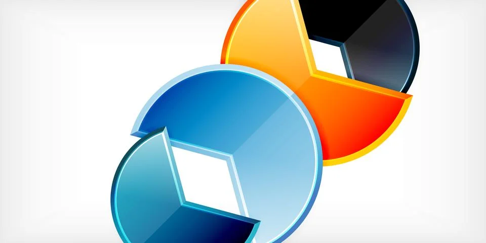 Trendy round shapes with triangular angle design element. Vector Illustration 스톡 일러스트