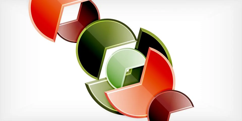 Trendy round shapes with triangular angle design element. Vector Illustration Illustrazione stock