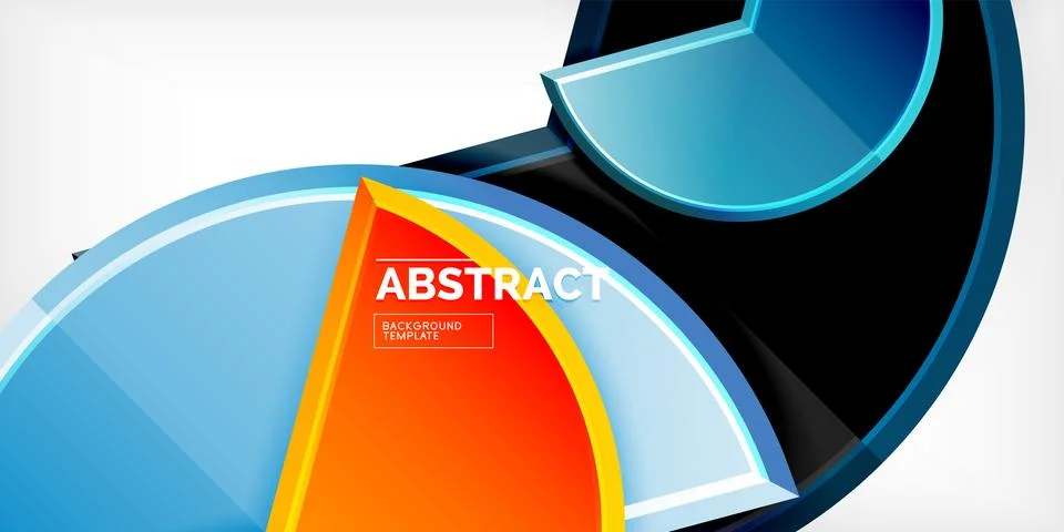 Trendy round shapes with triangular angle design element. Vector Illustration イラスト素材