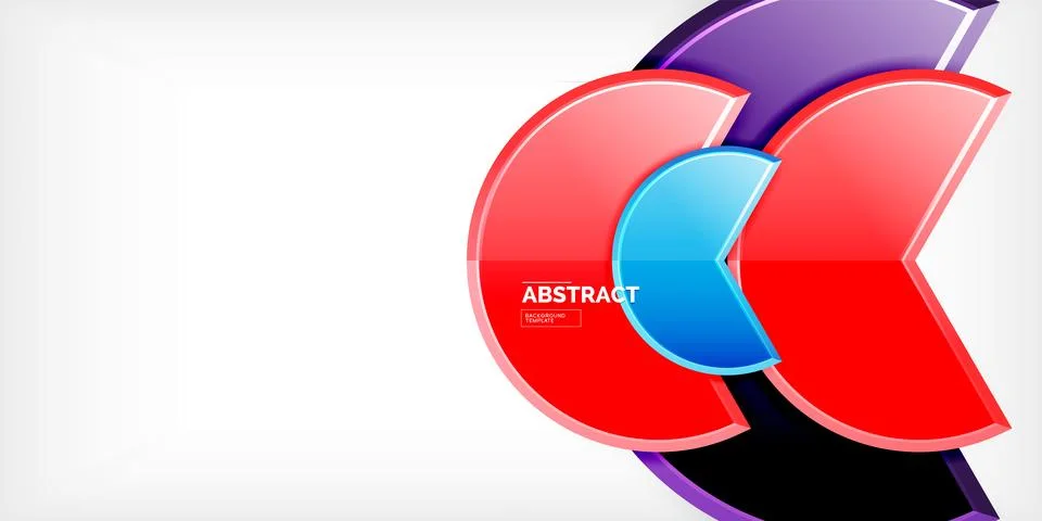 Trendy round shapes with triangular angle design element. Vector Illustration Illustrazione stock