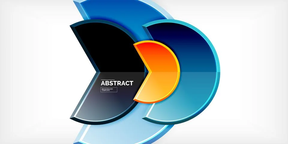 Trendy round shapes with triangular angle design element. Vector Illustration Illustrazione stock