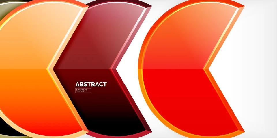 Trendy round shapes with triangular angle design element. Vector Illustration Illustrazione stock