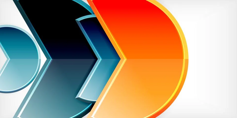 Trendy round shapes with triangular angle design element. Vector Illustration Illustrazione stock