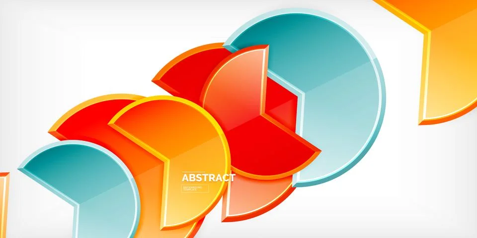 Trendy round shapes with triangular angle design element. Vector Illustration イラスト素材