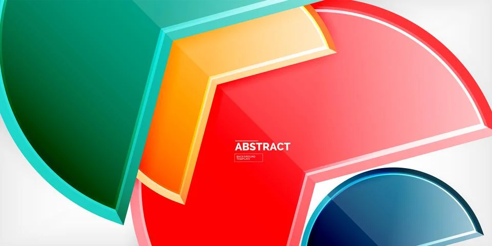 Trendy round shapes with triangular angle design element. Vector Illustration 스톡 일러스트