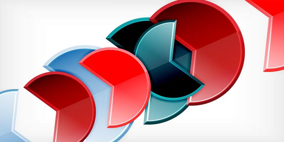 Trendy round shapes with triangular angle design element. Vector Illustration 스톡 일러스트