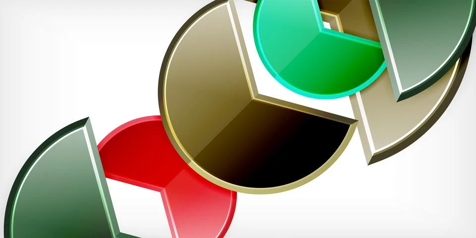 Trendy round shapes with triangular angle design element. Vector Illustration Stock Illustration