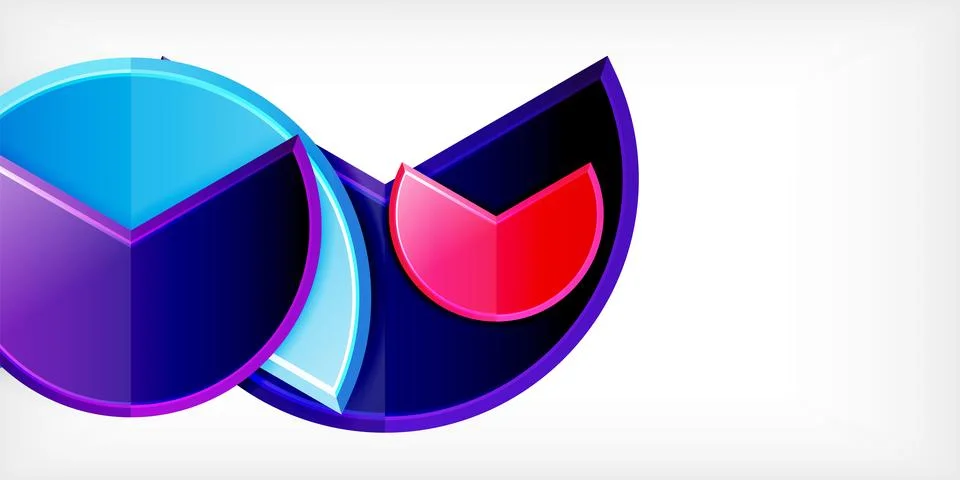 Trendy round shapes with triangular angle design element. Vector Illustration Stockillustratie