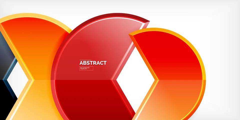 Trendy round shapes with triangular angle design element. Vector Illustration イラスト素材