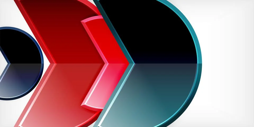 Trendy round shapes with triangular angle design element. Vector Illustration Illustrazione stock