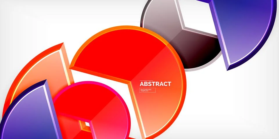 Trendy round shapes with triangular angle design element. Vector Illustration Stockillustratie