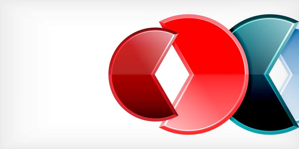 Trendy round shapes with triangular angle design element. Vector Illustration イラスト素材