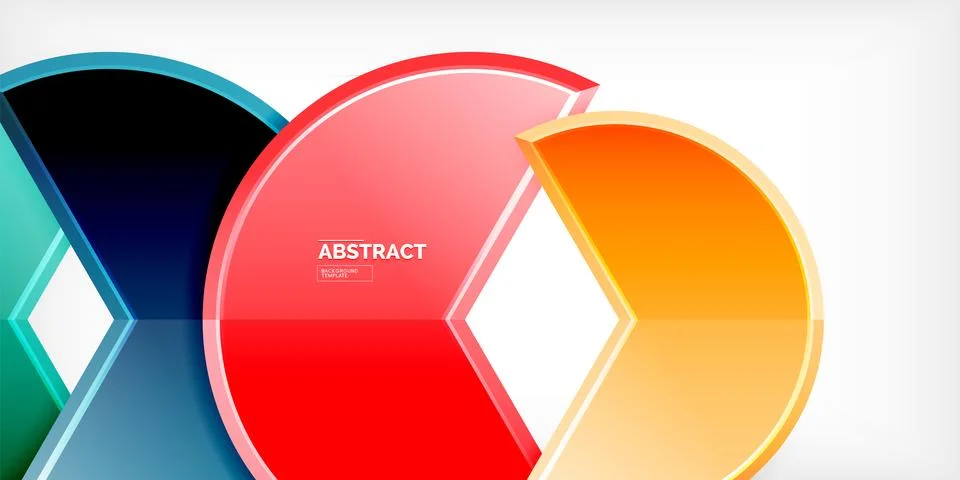 Trendy round shapes with triangular angle design element. Vector Illustration Ilustração Stock