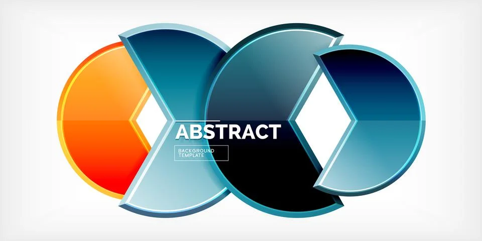 Trendy round shapes with triangular angle design element. Vector Illustration 스톡 일러스트