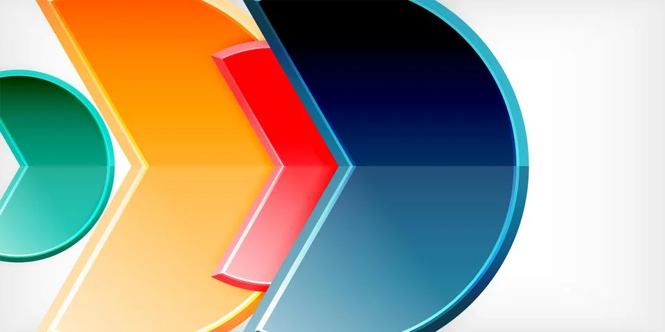 Trendy round shapes with triangular angle design element. Vector Illustration Stock Illustration