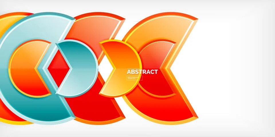 Trendy round shapes with triangular angle design element. Vector Illustration Stockillustratie