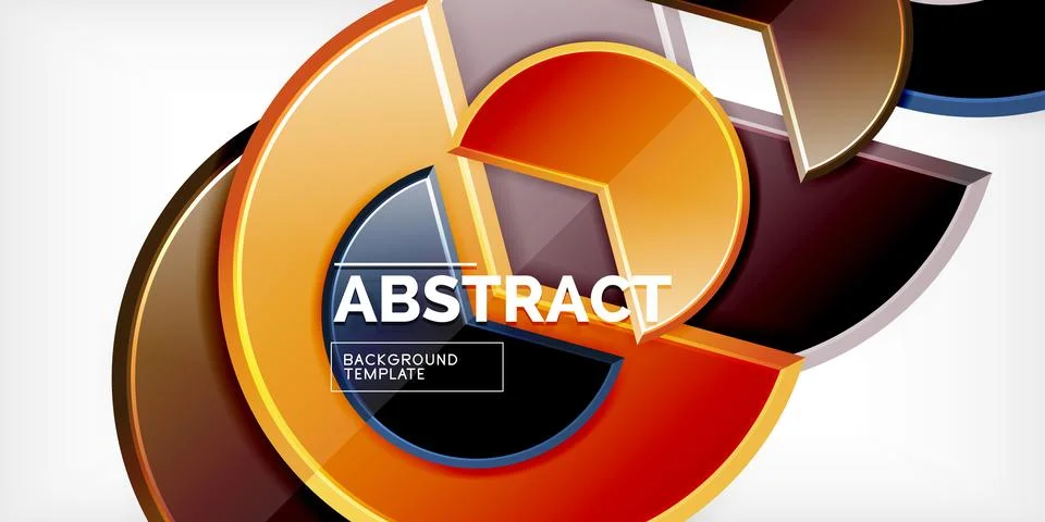 Trendy round shapes with triangular angle design element. Vector Illustration Ilustração Stock