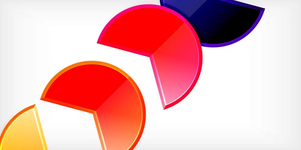 Trendy round shapes with triangular angle design element. Vector Illustration 스톡 일러스트