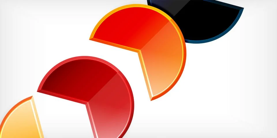 Trendy round shapes with triangular angle design element. Vector Illustration Illustrazione stock