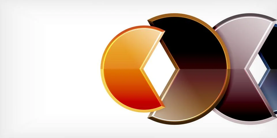 Trendy round shapes with triangular angle design element. Vector Illustration 스톡 일러스트