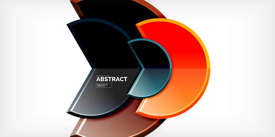 Trendy round shapes with triangular angle design element. Vector Illustration Illustrazione stock
