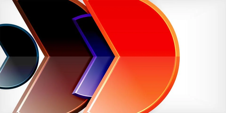 Trendy round shapes with triangular angle design element. Vector Illustration Stock Illustration