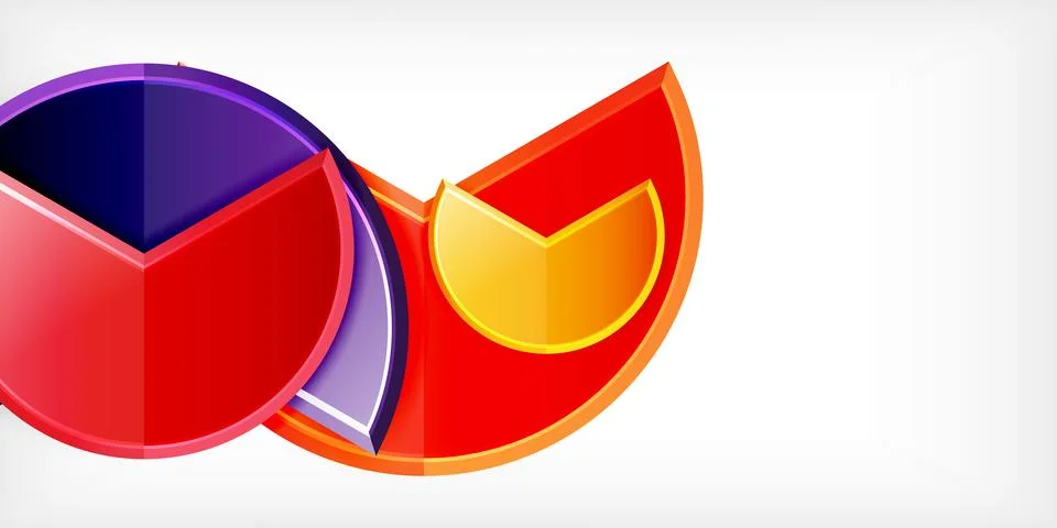 Trendy round shapes with triangular angle design element. Vector Illustration Illustrazione stock