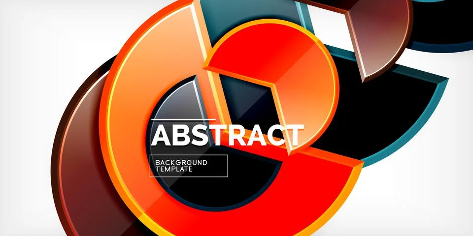 Trendy round shapes with triangular angle design element. Vector Illustration Ilustração Stock