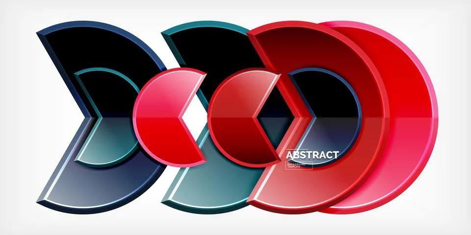 Trendy round shapes with triangular angle design element. Vector Illustration Stockillustratie