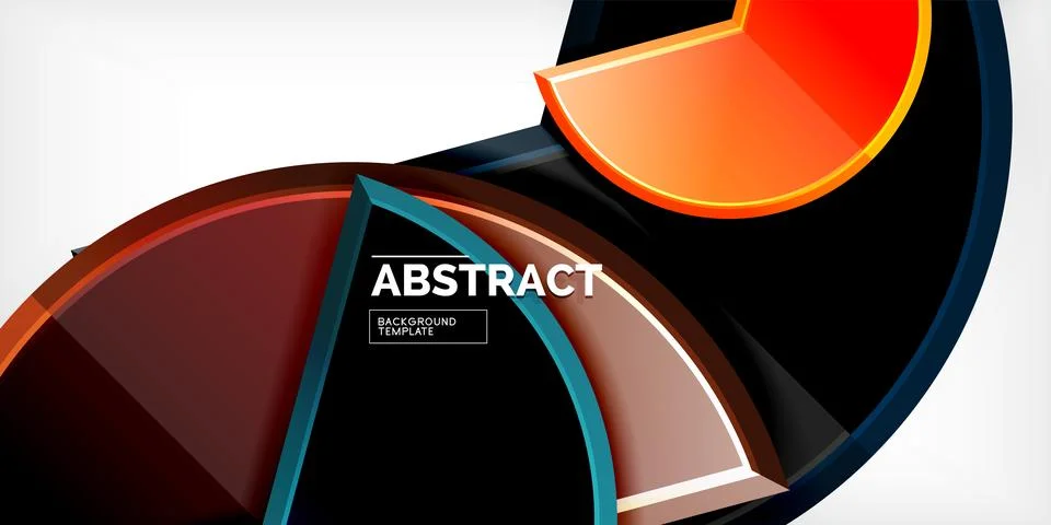 Trendy round shapes with triangular angle design element. Vector Illustration 스톡 일러스트