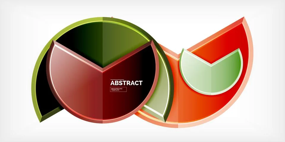 Trendy round shapes with triangular angle design element. Vector Illustration Ilustração Stock