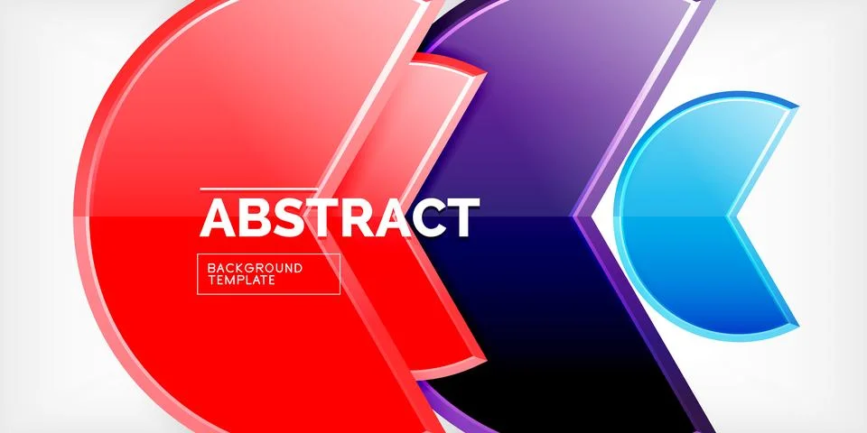 Trendy round shapes with triangular angle design element. Vector Illustration Illustrazione stock