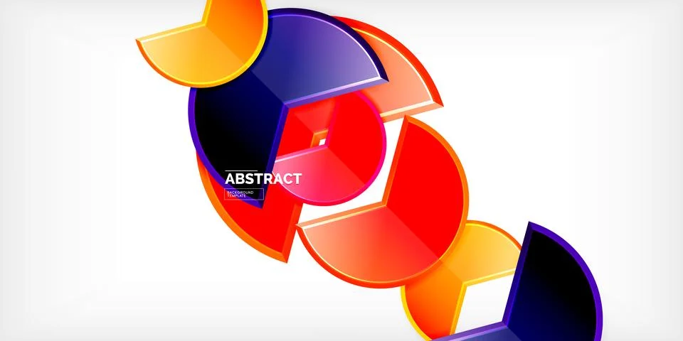 Trendy round shapes with triangular angle design element. Vector Illustration Stock Illustration